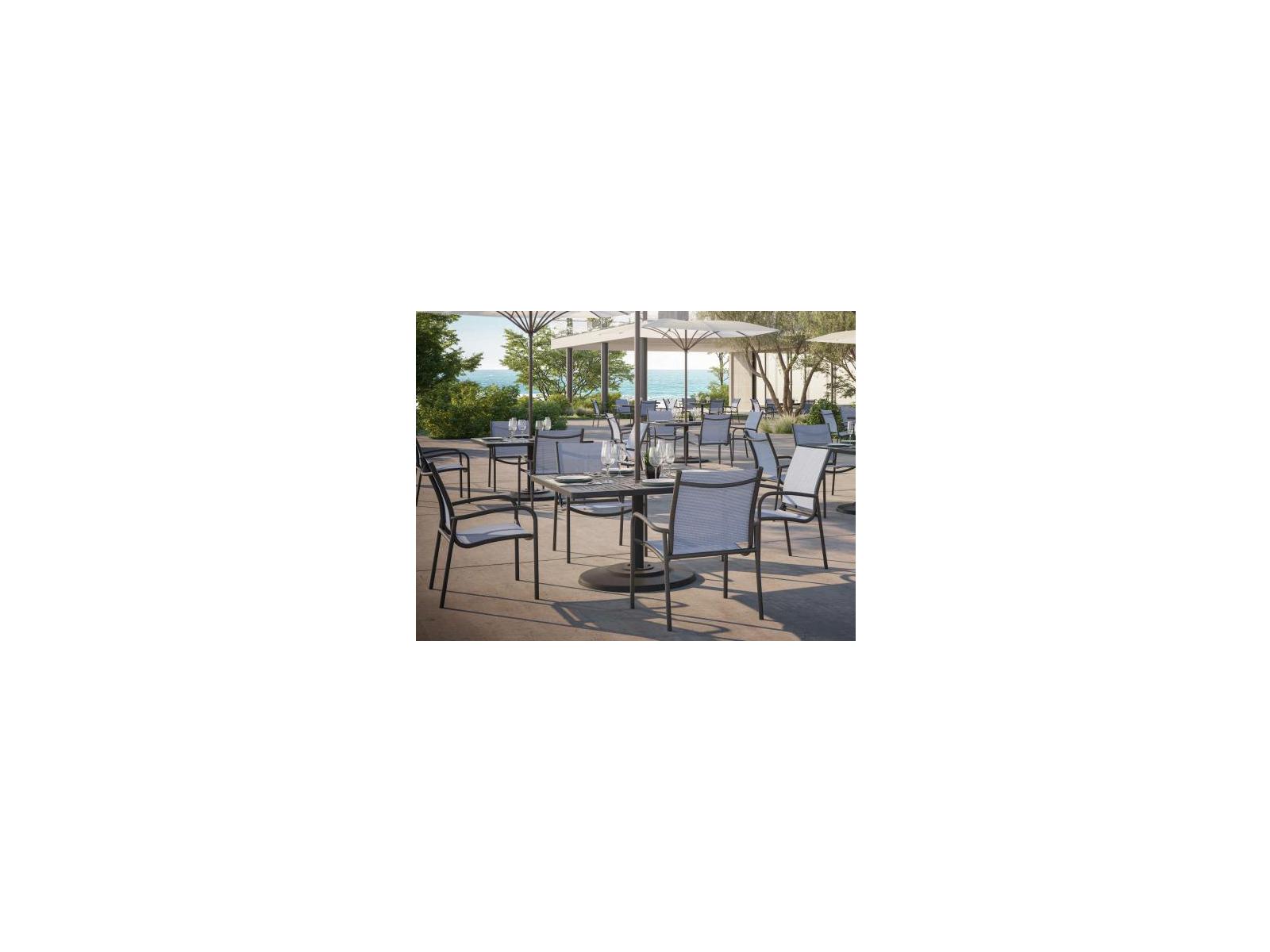 Tropitone Millennia Relaxed Sling Aluminum Outdoor Dining Set