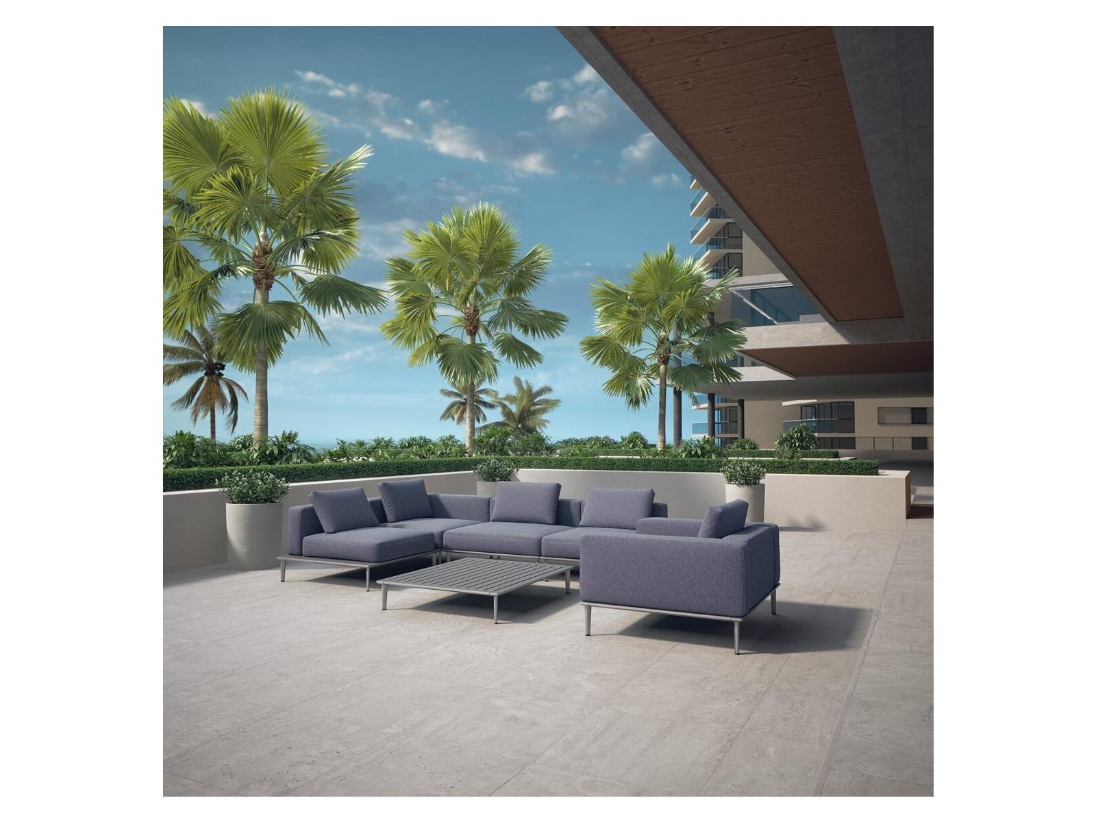 Tropitone Platform Cushion Aluminum Sectional Lounge Set