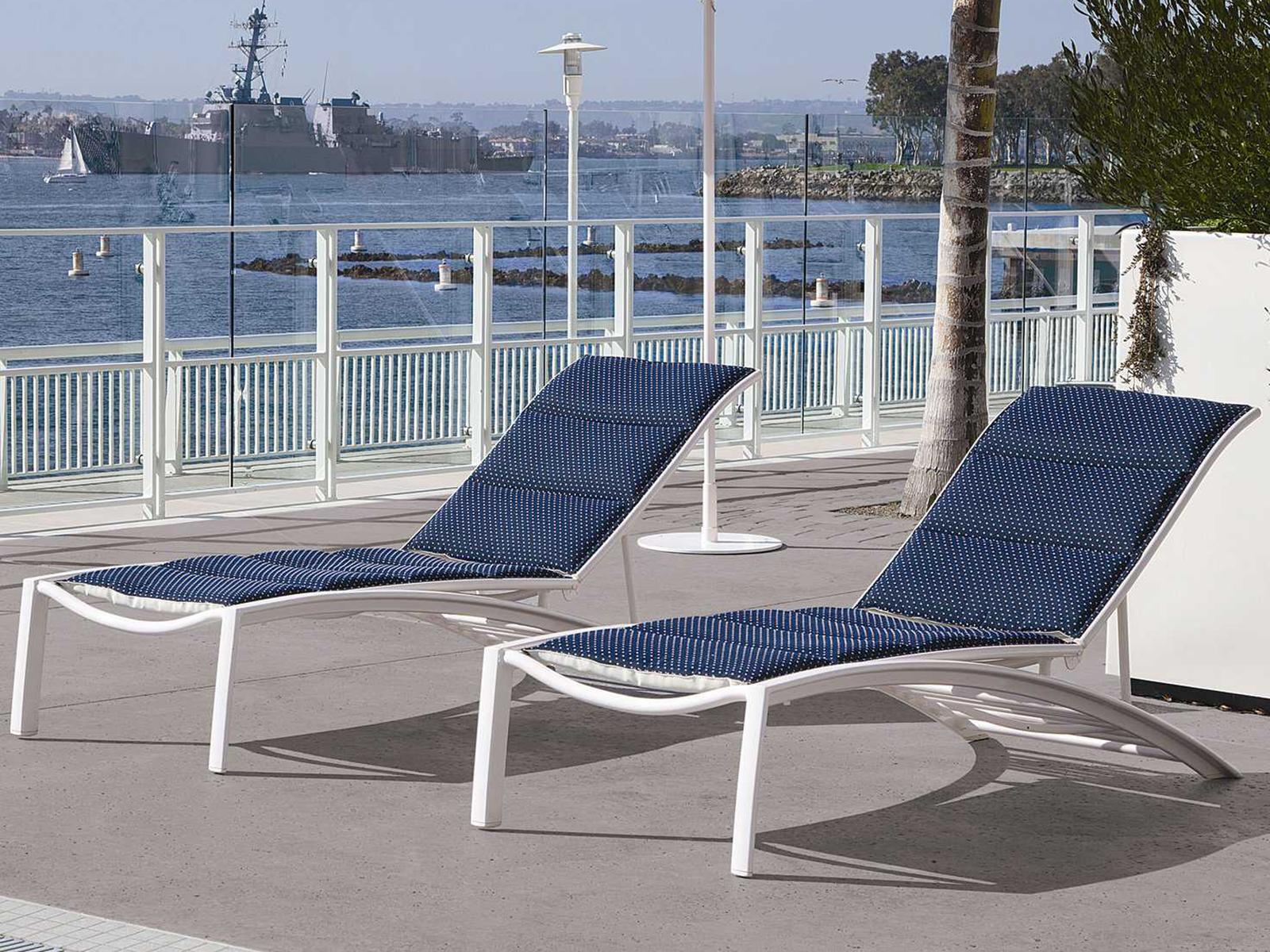 Tropitone South Beach Padded Sling Aluminum Patio Lounge Set