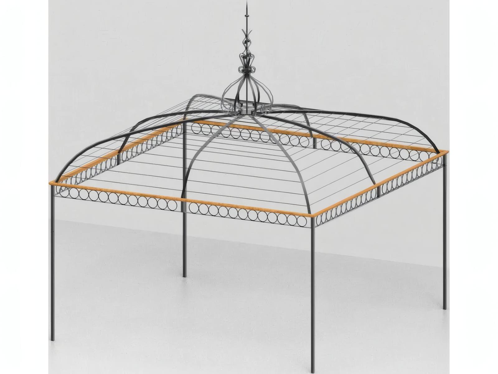 UnoPiu Tibsisco Iron Pavilion Complete with 4 Posts