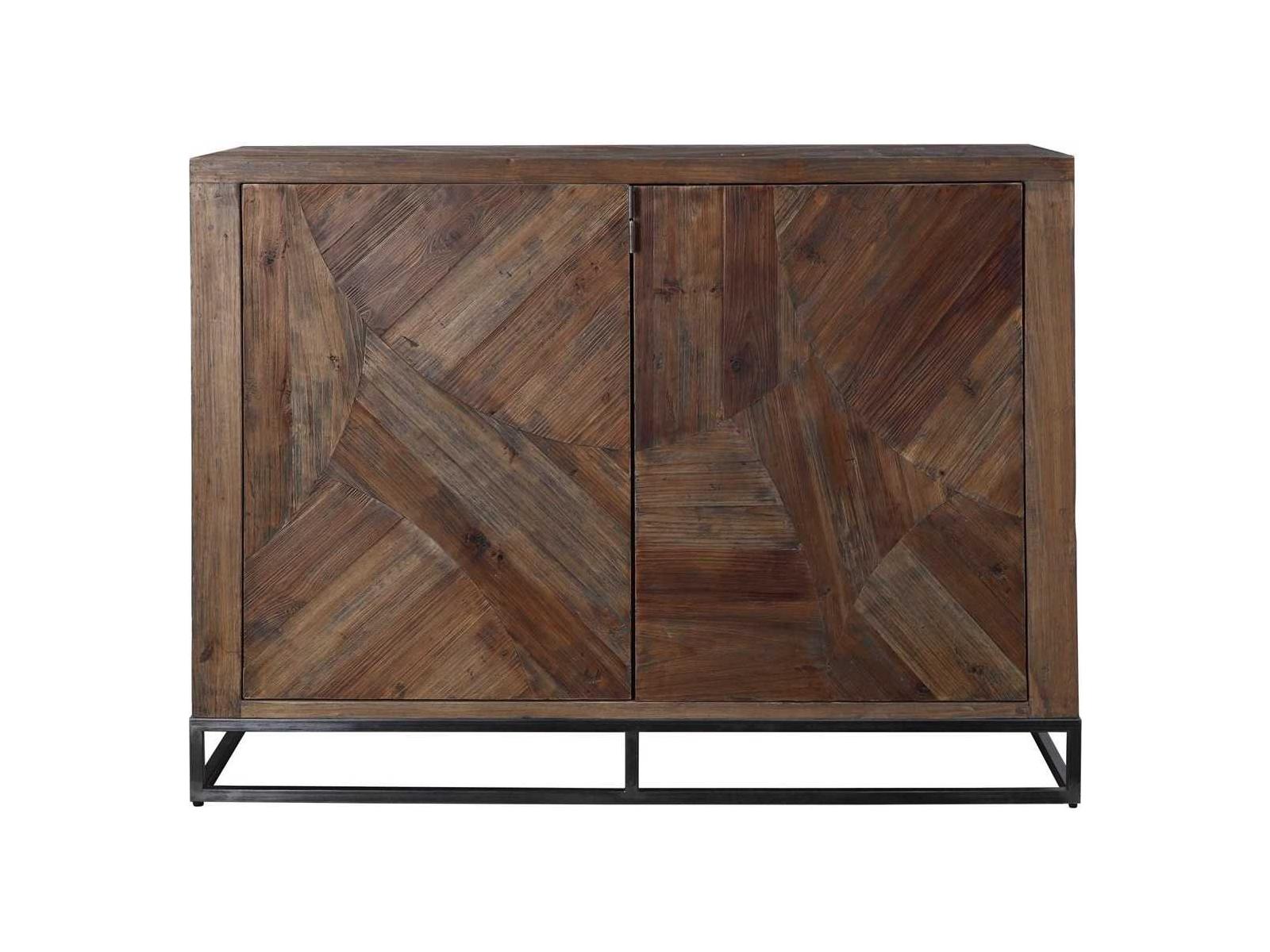 Uttermost Evros Walnut Aged Gunmetal Brown Ply Wood Accent Chest
