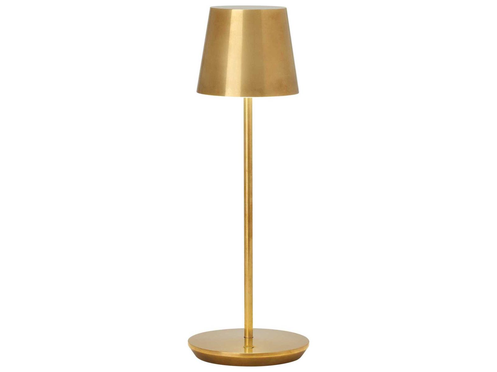 Visual Comfort Modern Nevis Natural Brass Table Lamp