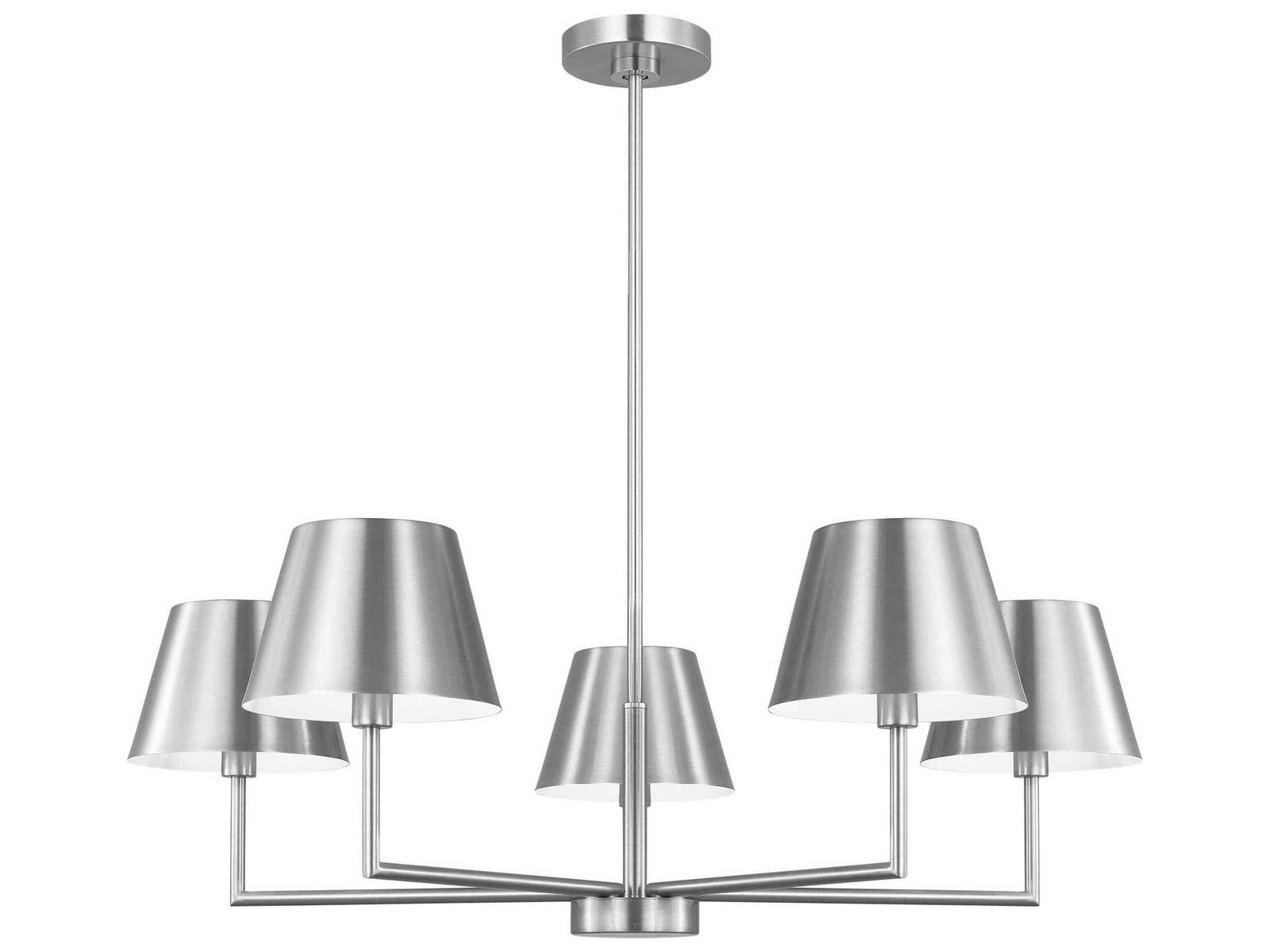 Visual Comfort Studio Ender 5-Light Brushed Nickel Chandelier