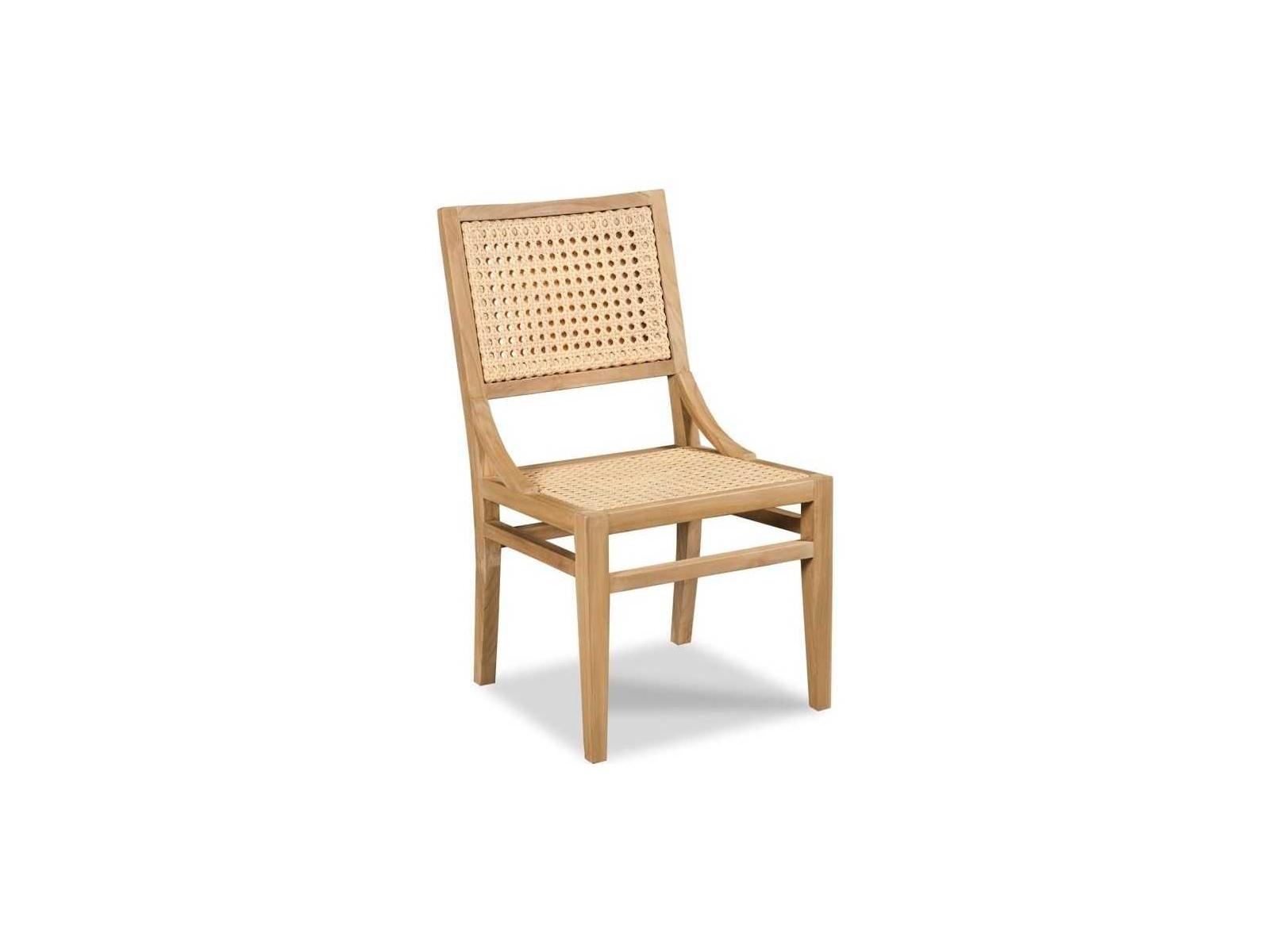 Woodbridge Outdoor Jupiter Natural Teak Wicker Dining Chair
