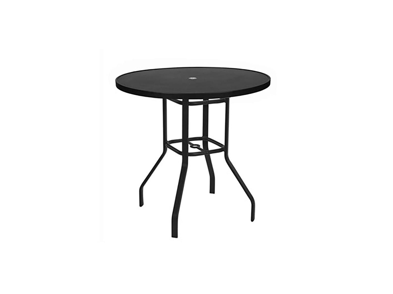 36 inch round patio table with umbrella hole Maison Arts Outdoor Dining All-Weather Metal Bistro Table for Backyard Lawn Garden Beautiful Appearance NUU GARDEN 5-Piece Outdoor Dining