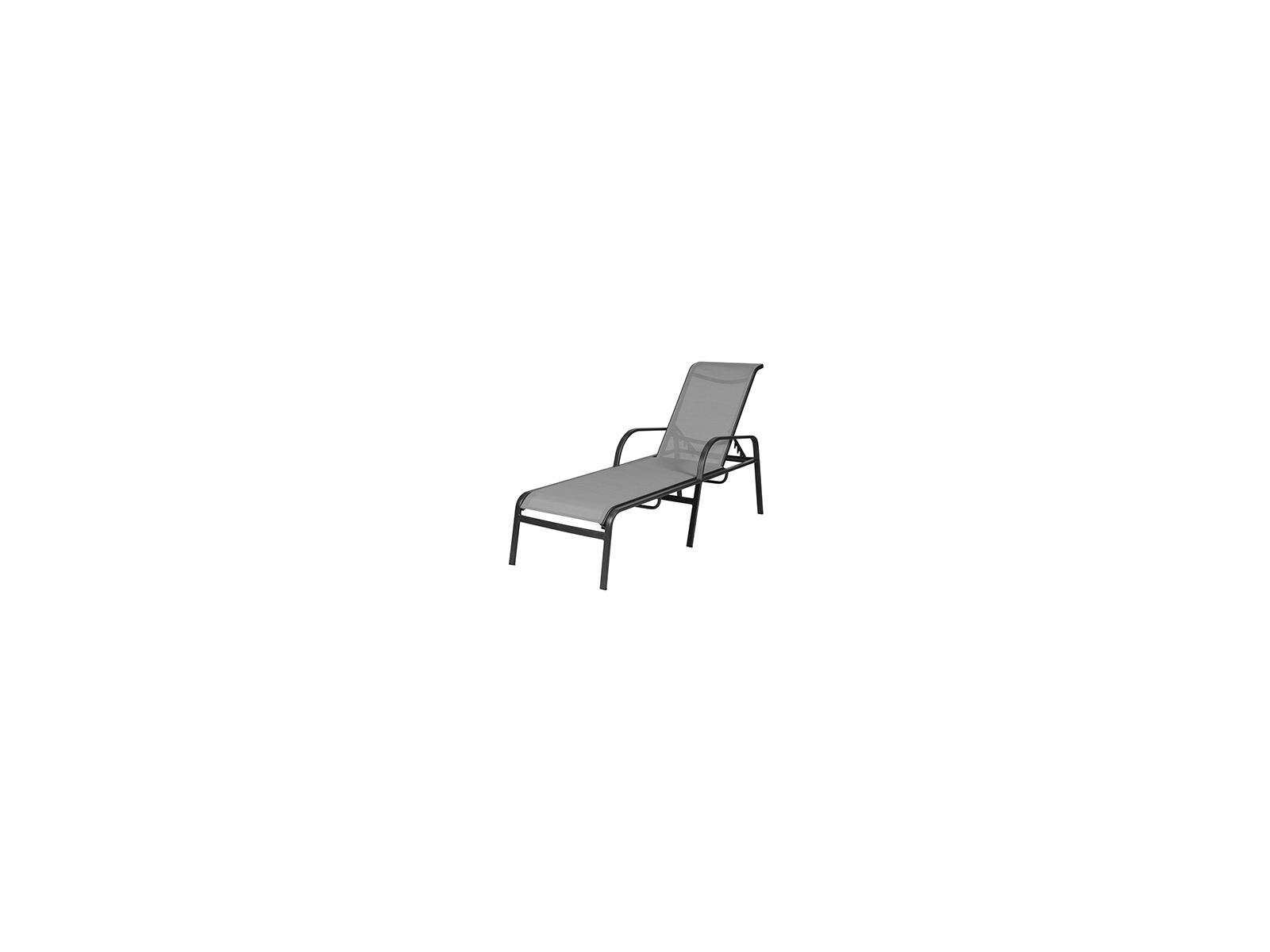 Windward Design Group Ocean Breeze Sling Aluminum Patio Chaise Lounge Straight Legs