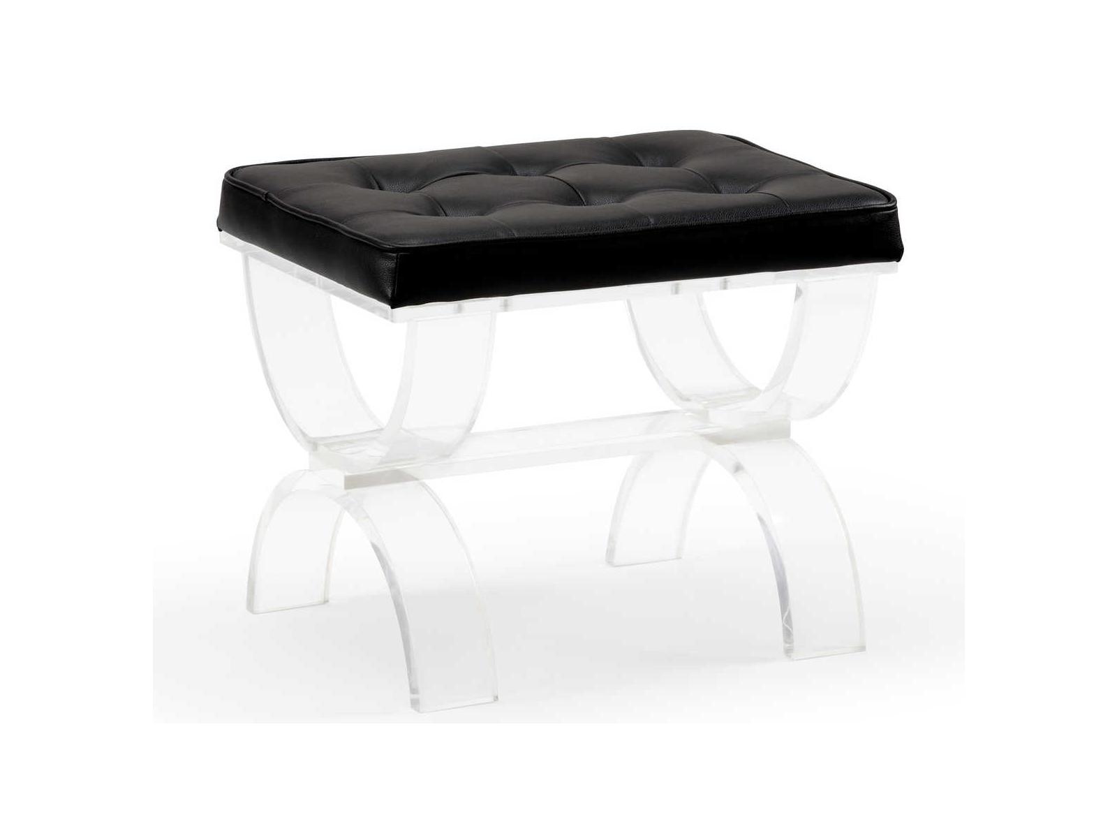 Wildwood Harlow Black Leather Accent Bench