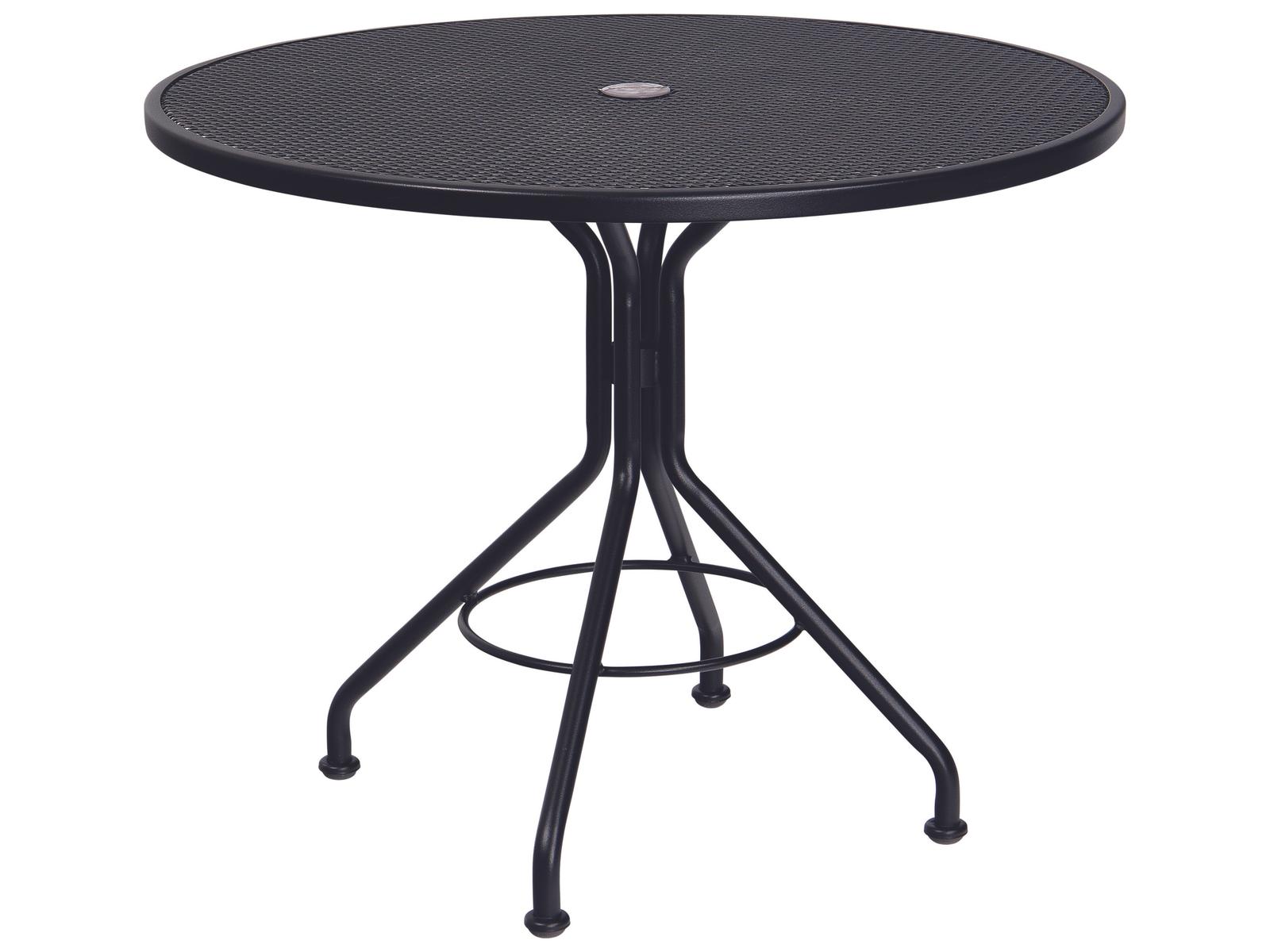 36 inch round patio table with umbrella hole NUU GARDEN 5-Piece Outdoor Dining Set, 33" Cast Aluminum Dining and 4 Cast Aluminum Chairs, Table and Chair Set, Patio Dining Set for Poolside Deck Yard Specification Dimension Pemberly Row 36" Round Folding