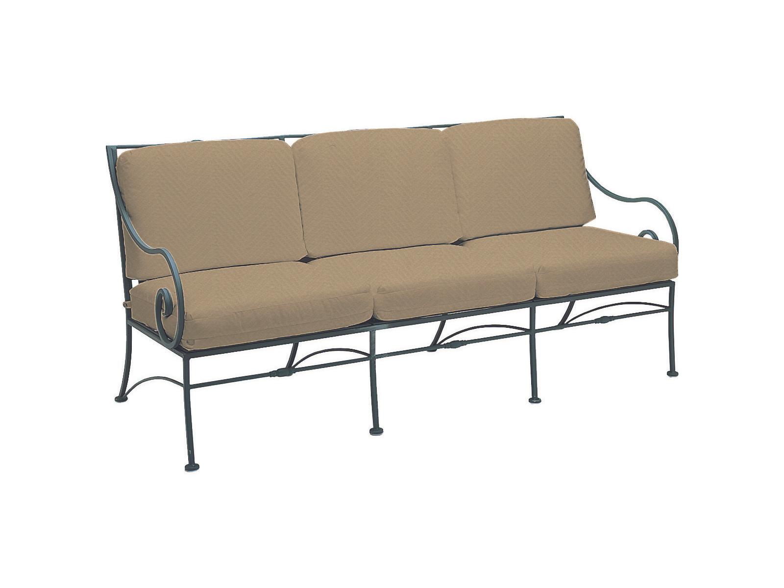 Woodard Sheffield Cushion Wrought Iron Outdoor Sofa