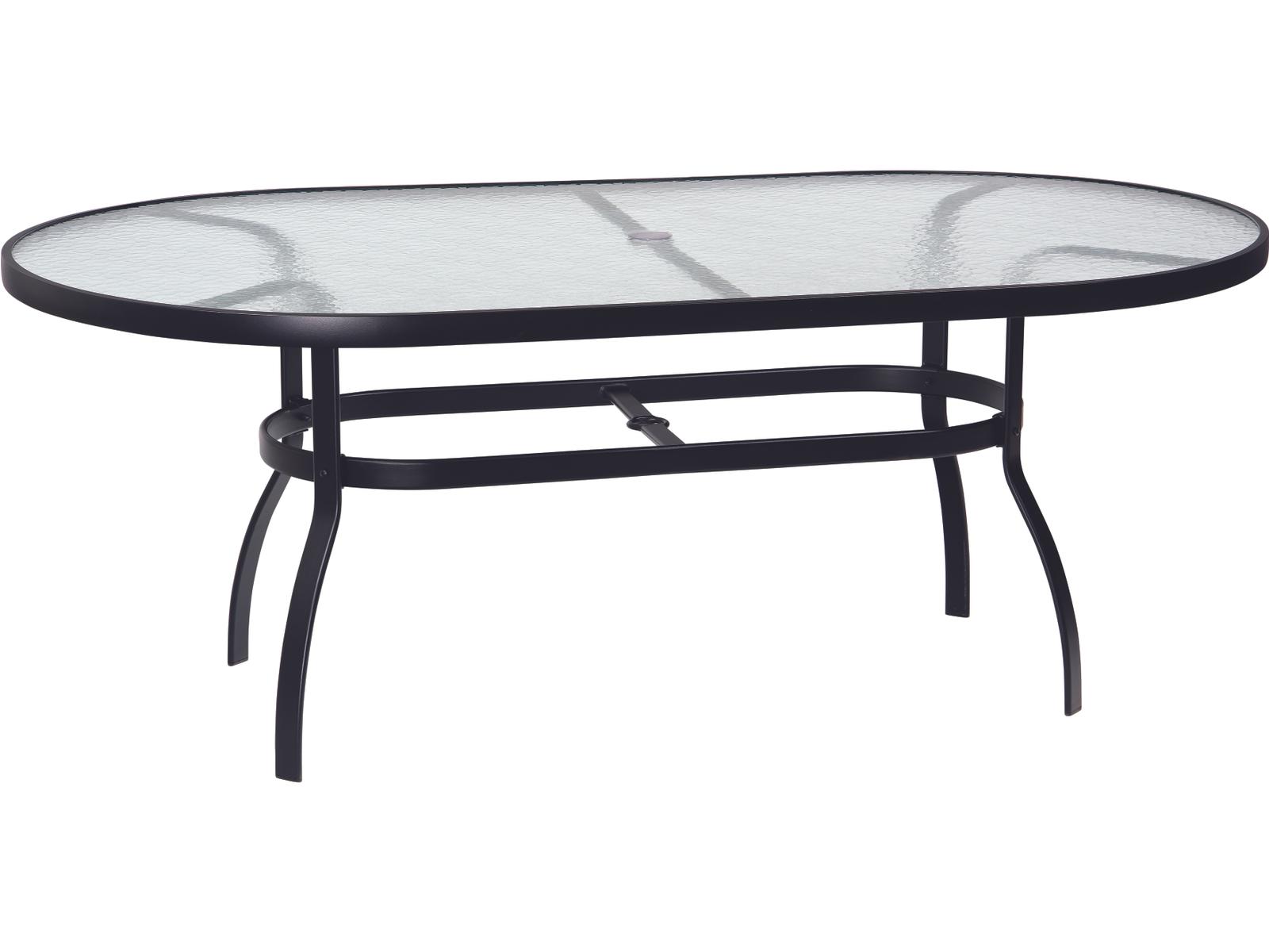 glass top patio tables with umbrella hole Flash Furniture 27.5 x 47.25 in. Tory Commercial Grade Rectangular Table Tempered with & Steel Tube Frame Dine alfresco in the comfort of your own home with this large rectangular glass patio table 32 Inch Patio Tempered Glass