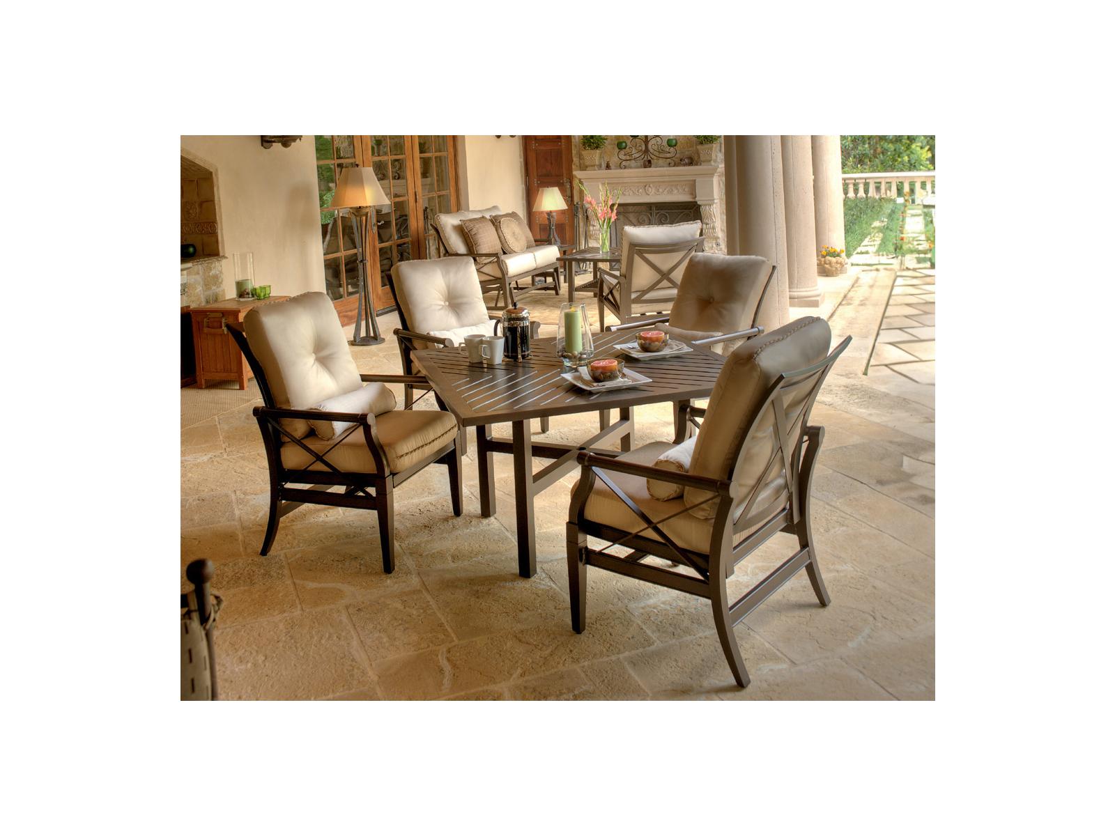 Woodard Andover Cushion Aluminum Outdoor Patio Dining Set