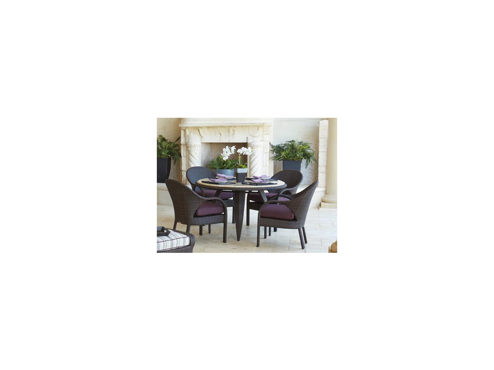 Woodard Bali - Whitecraft Wicker Outdoor Dining Set