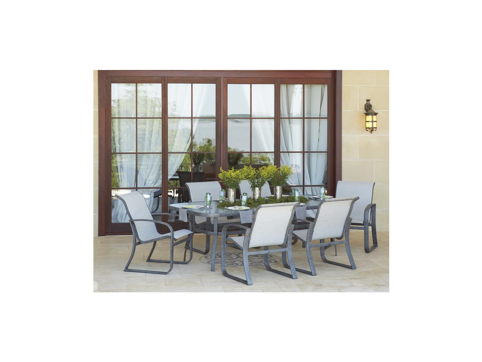 Woodard Cayman Isle Sling Aluminum Patio Dining Set