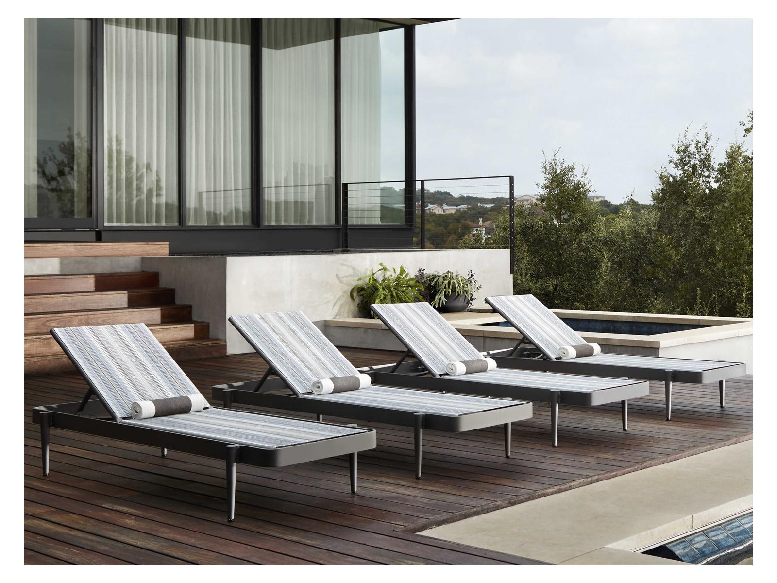 Woodard Daytona Sling Aluminum Outdoor Patio Lounge Set