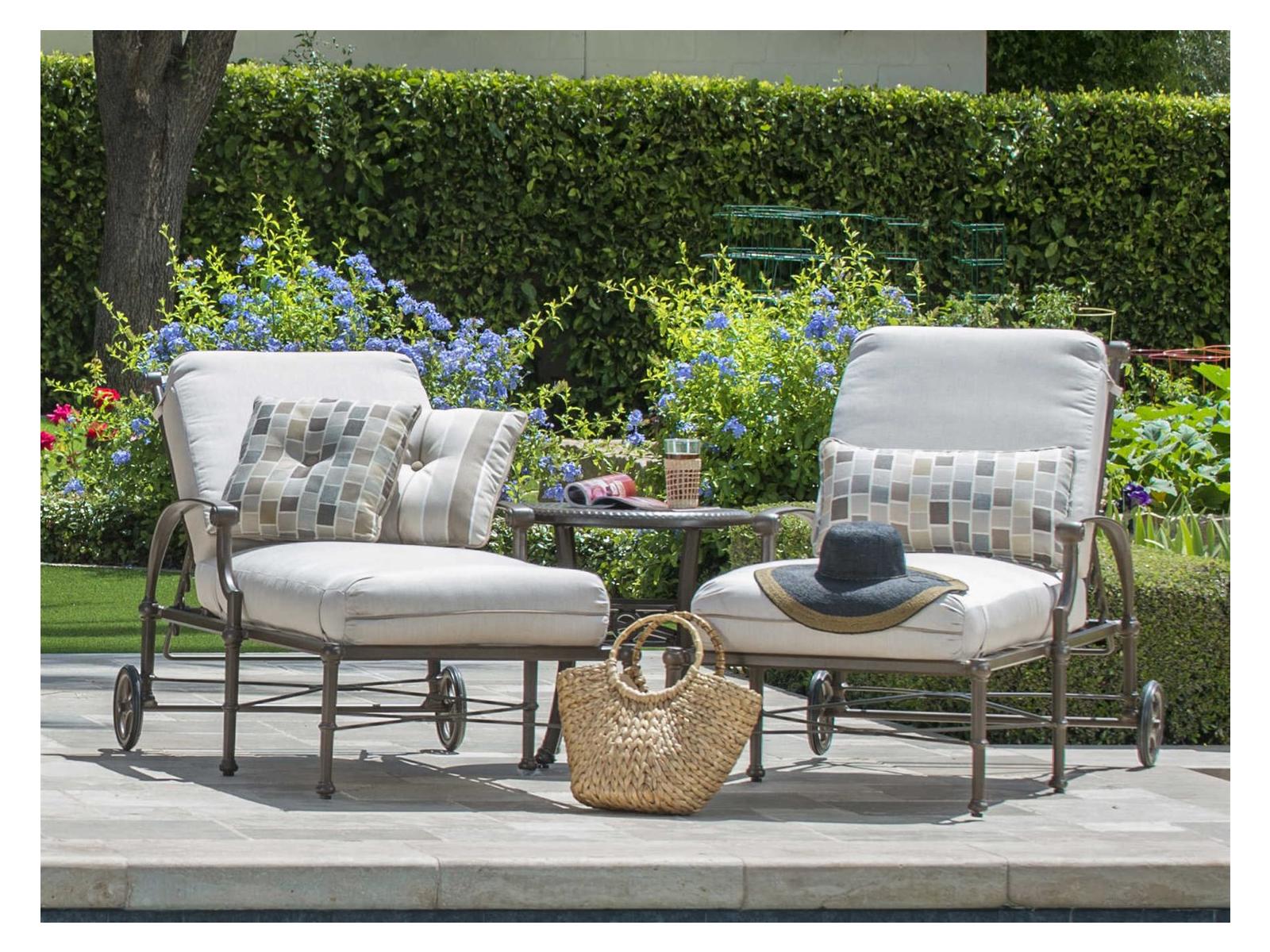Woodard Delphi Cushion Cast Aluminum Outdoor Lounge Set