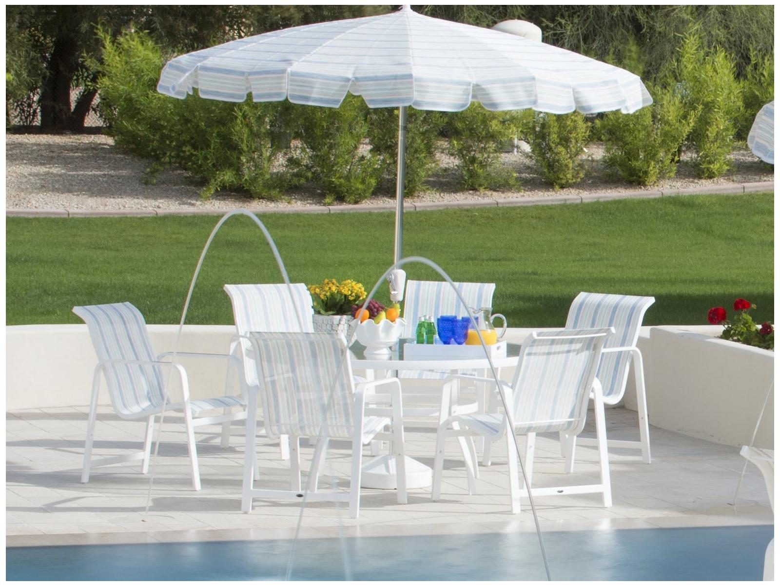 Woodard Landings Sling Aluminum Outdoor Patio Dining Set