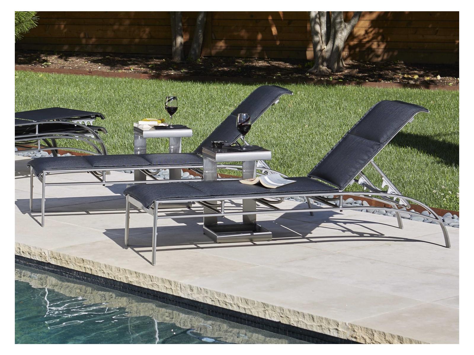 Woodard Metropolis Padded Sling Aluminum Outdoor Lounge Set