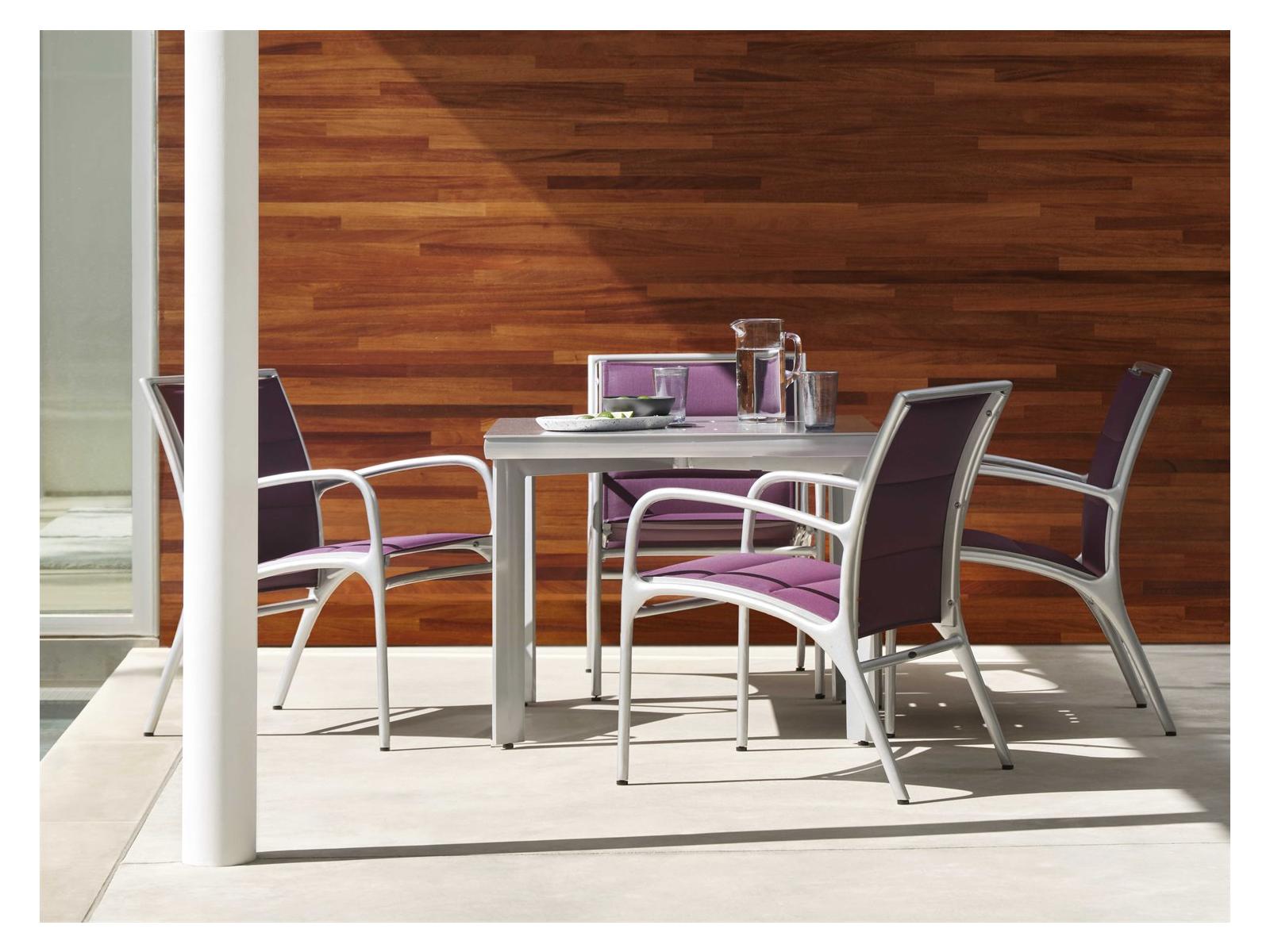 Woodard Orion Padded Sling Aluminum Outdoor Dining Set