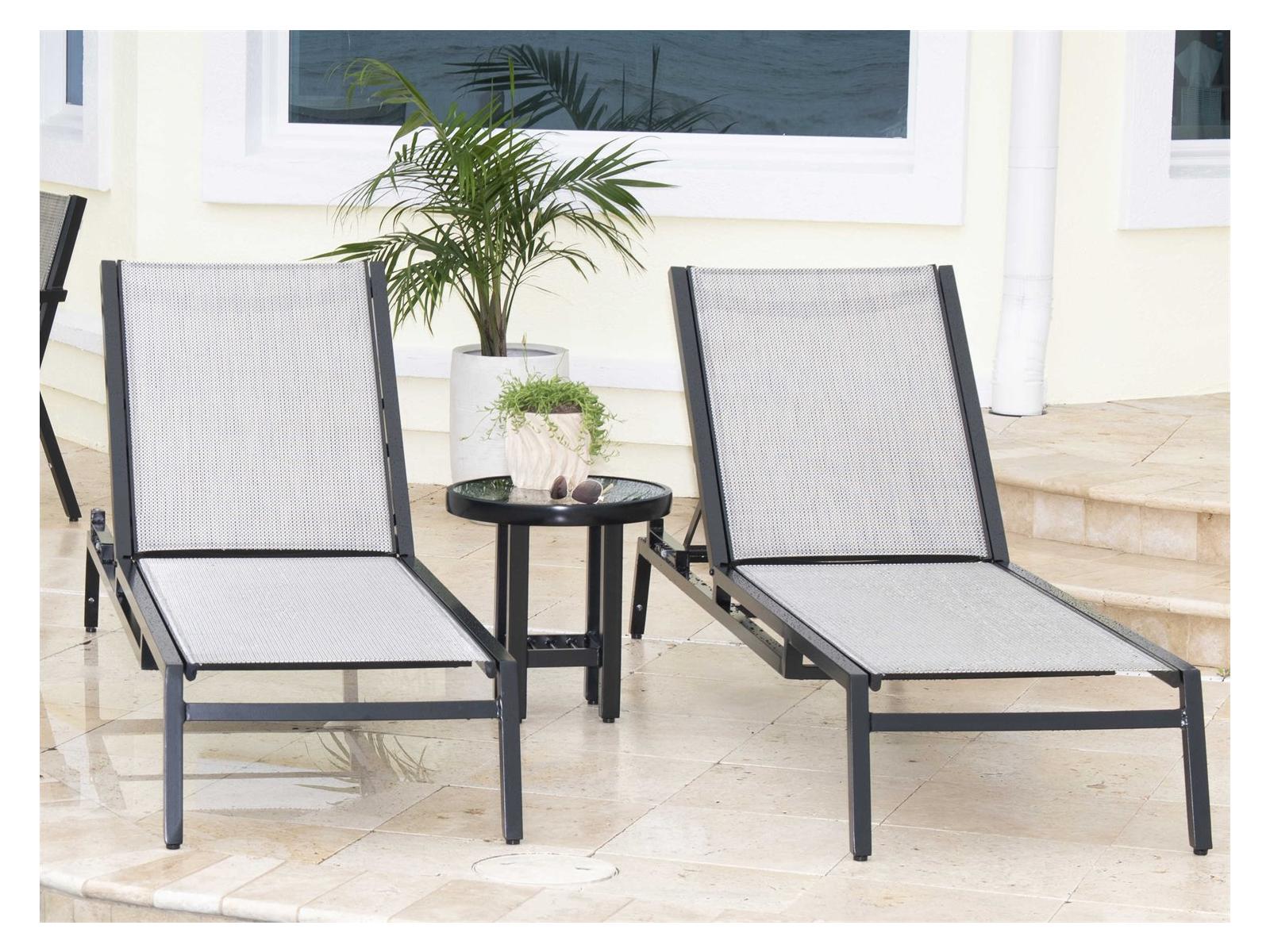 Woodard Palm Coast Sling Aluminum Outdoor Patio Lounge Set