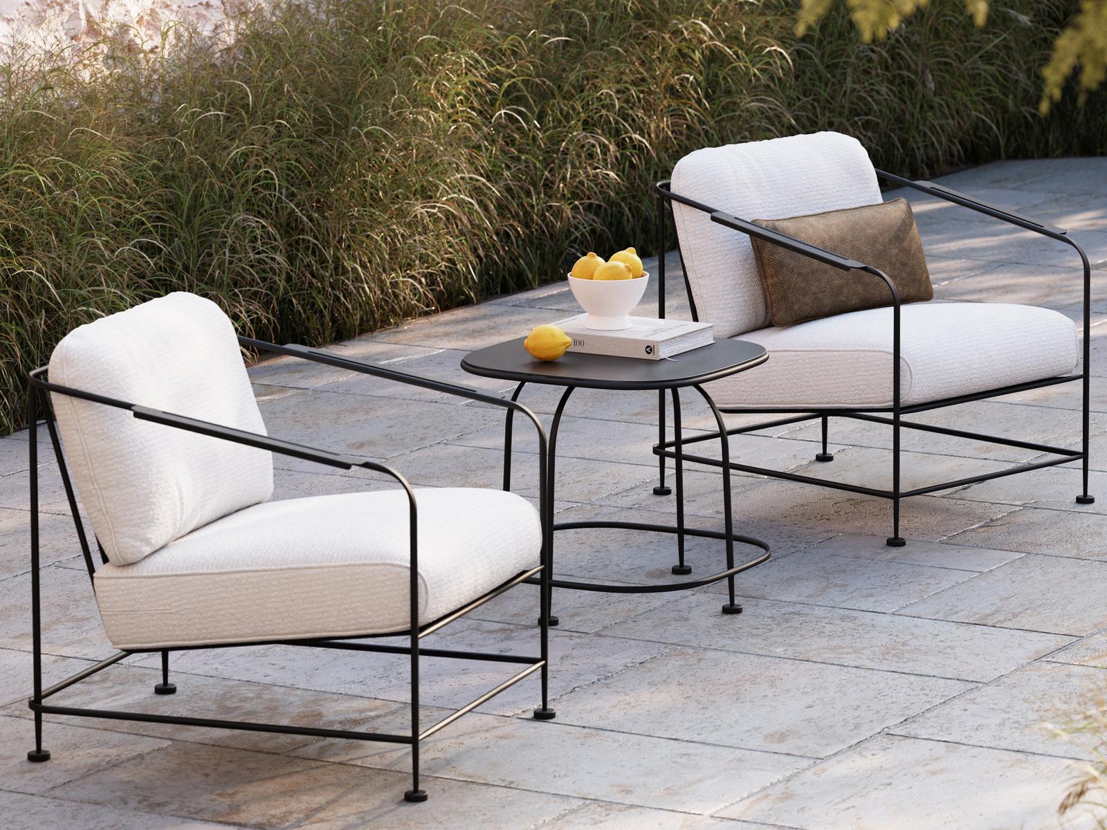 Woodard Reed Wrought Iron Cushion Lounge Set