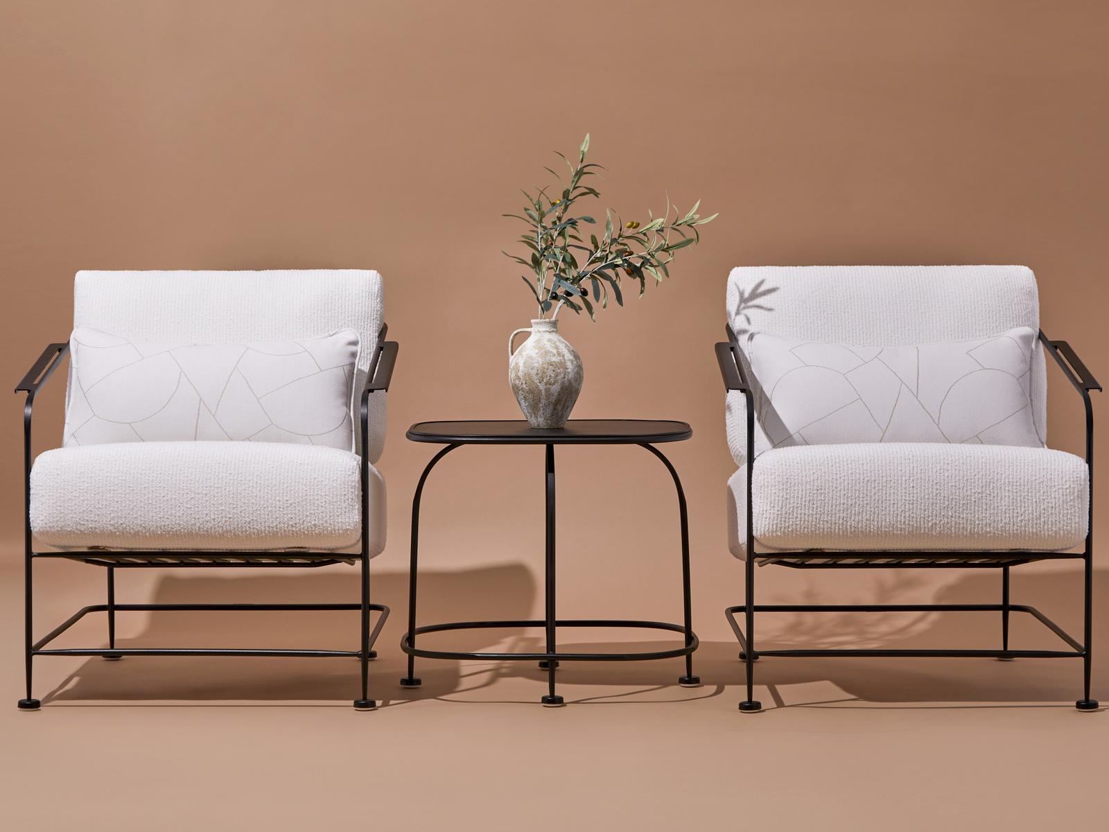 Woodard Reed Wrought Iron Cushion Lounge Set