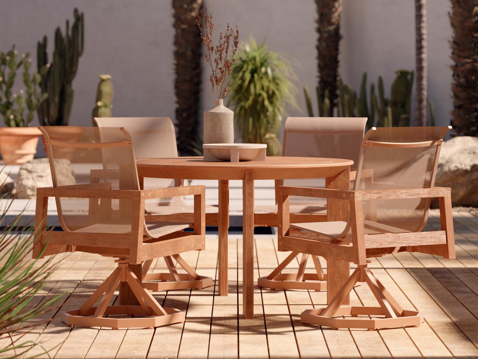 Woodard Sierra Teak Dining Set