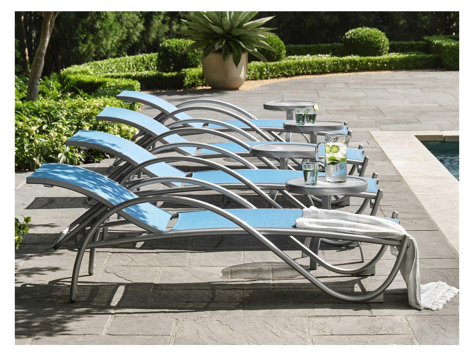Woodard Tribeca Sling Aluminum Outdoor Patio Lounge Set