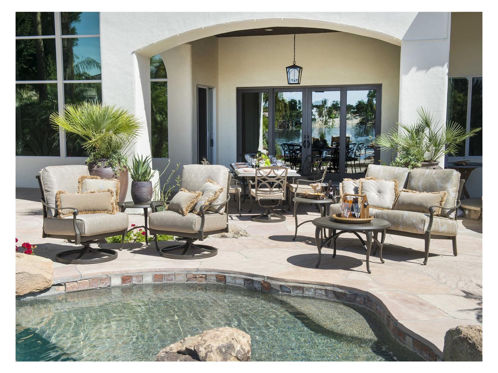 Woodard Wiltshire Cast Aluminum Outdoor Lounge Set