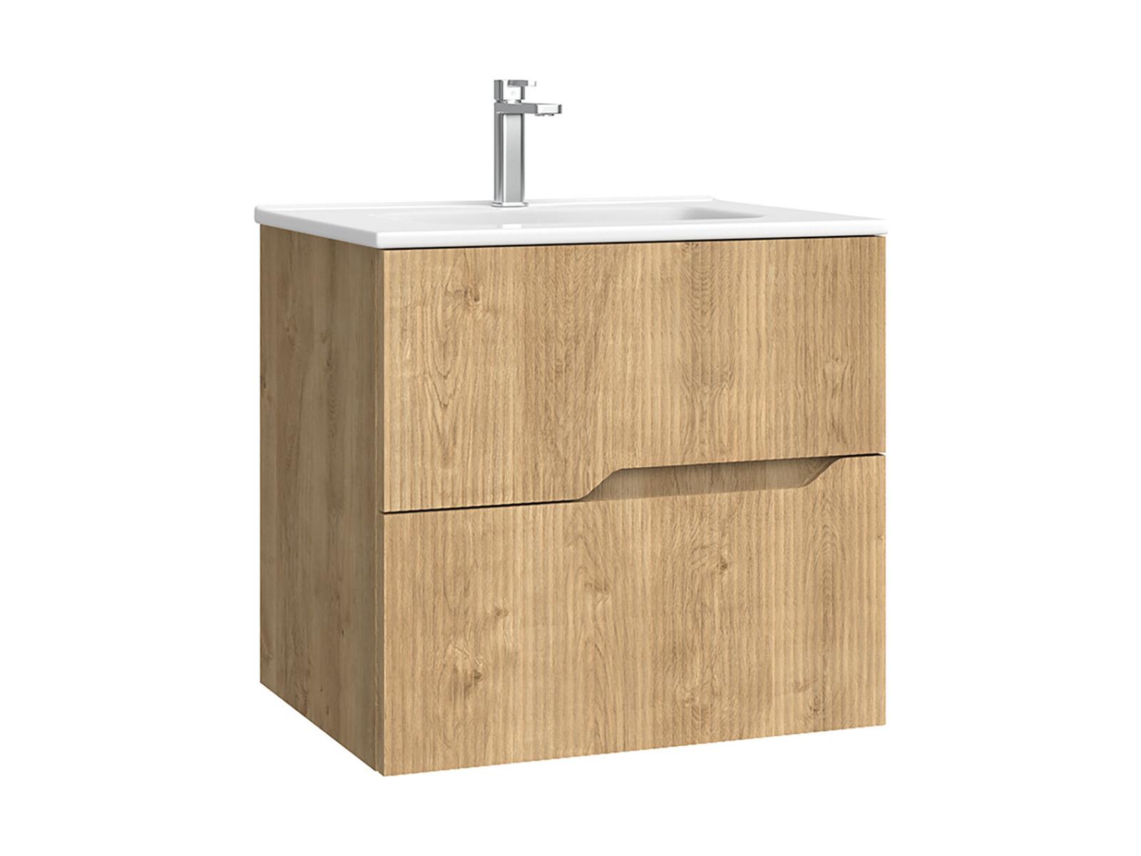 WS Bath Collections Tulipa Natural Oak Vanity