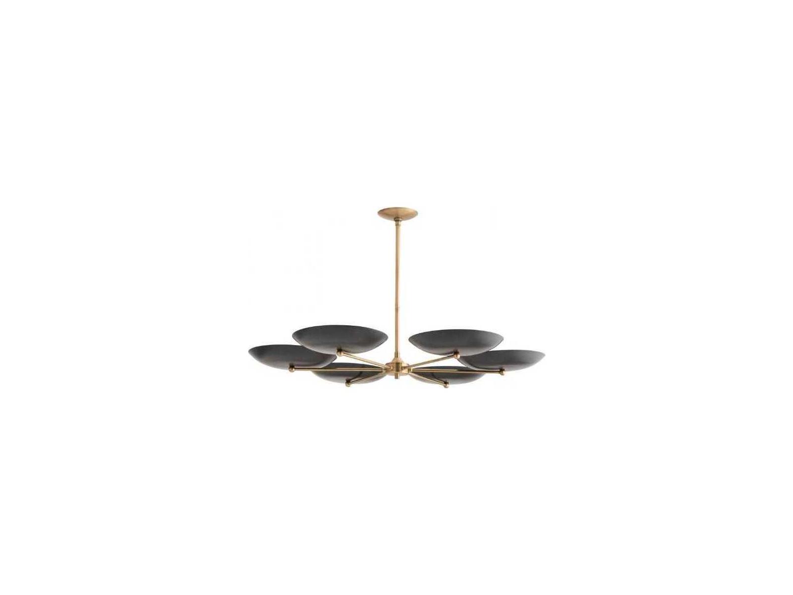 Arteriors Home Griffith 6-Light Antique Brass Bowl Linear Chandelier