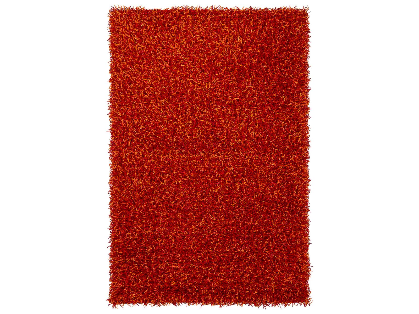 Zara Home Red Rug Chandra Zara Hand-Woven Polyester Area Rug Red 1.5 Inch Pile | LuxeDecor
