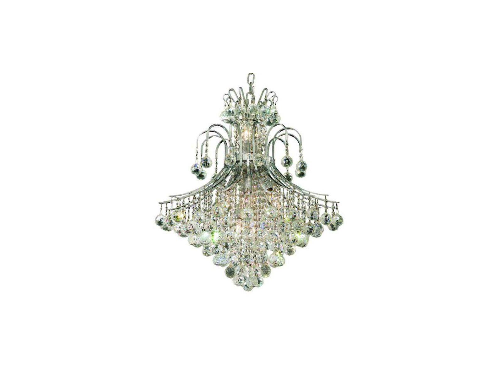 Elegant Lighting Toureg 15-Light Chrome Clear Crystal Empire Tiered Chandelier