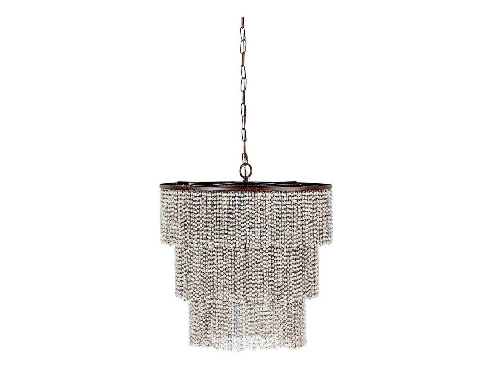 Gabby Etienne 4-Light Dusty Slate & Venetian Rust Brown Candelabra Tiered Chandelier