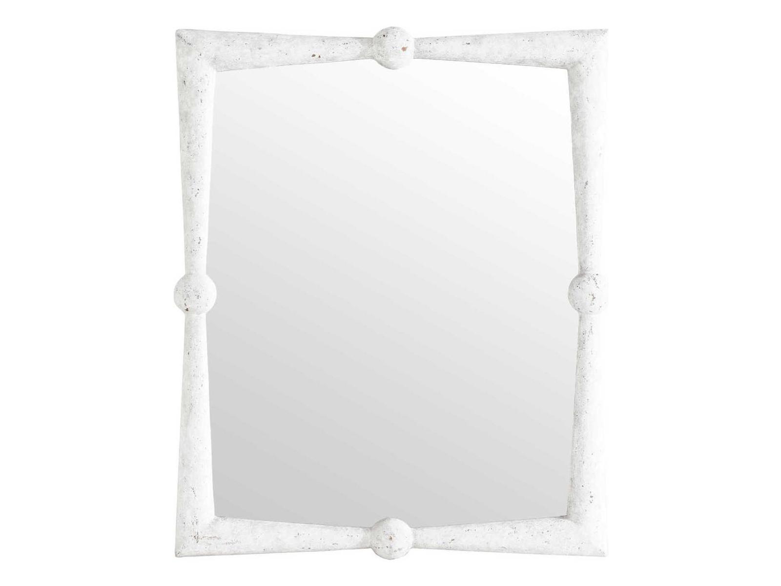 Gabby Scarlet Antique White Rectangular Wall Mirror