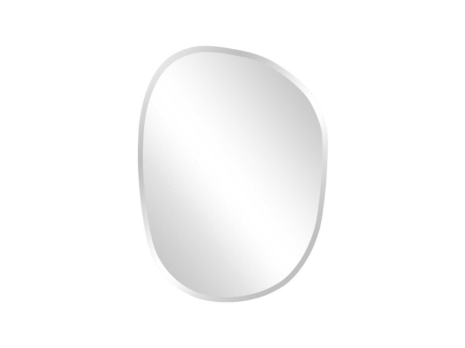 Howard Elliott Frameless Assymetrical Mirrored Wall Mirror