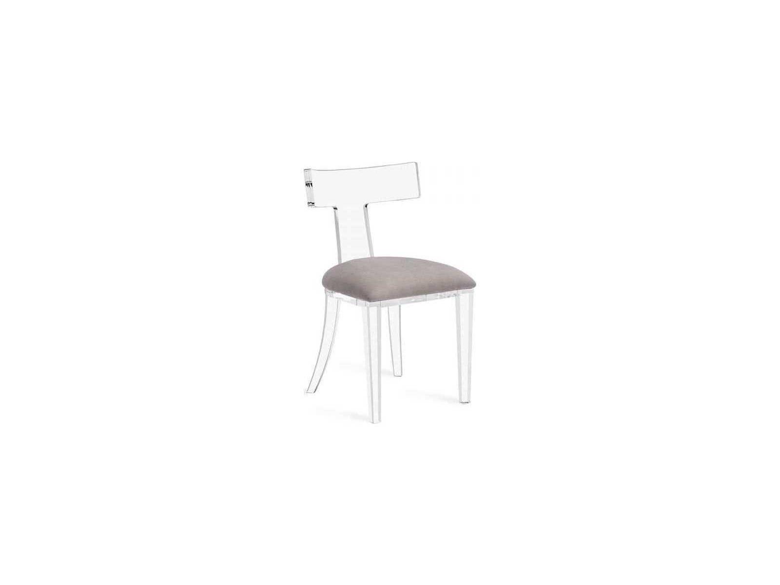 Interlude Home Tristan Clear Upholstered Side Dining Chair