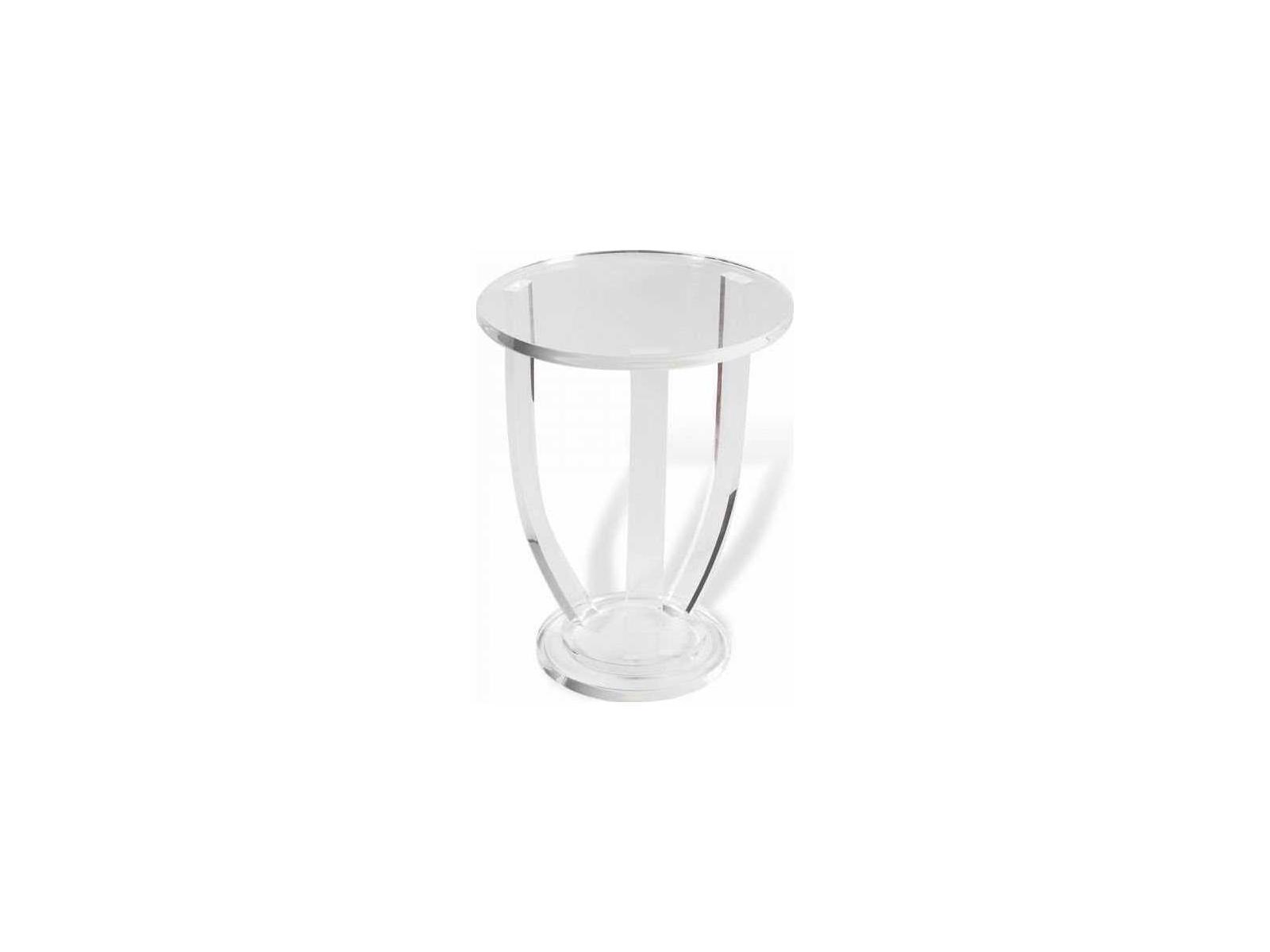 Interlude Home Lila Round Clear Acrylic Side Table — Contemporary ...