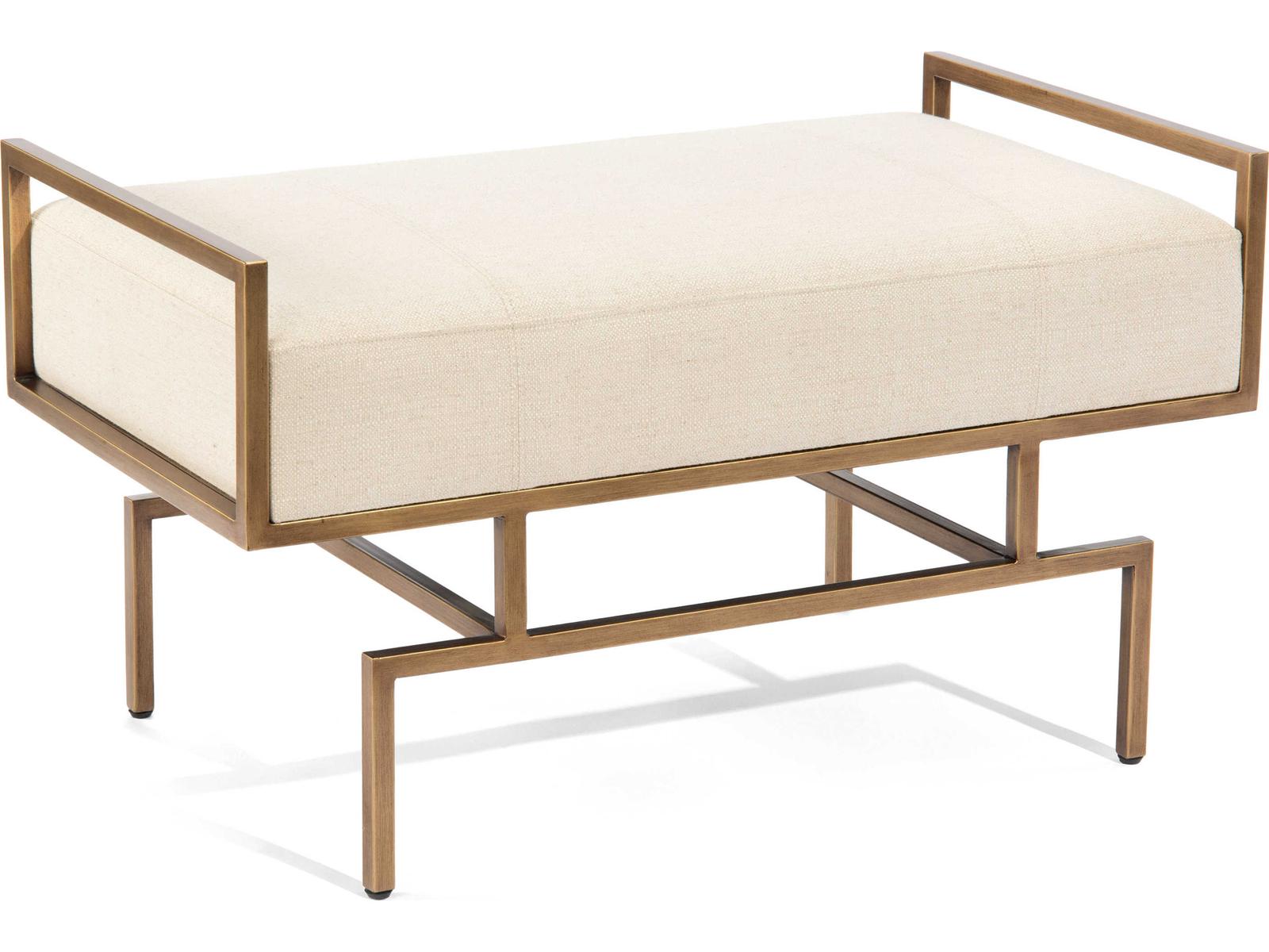 John Richard Wiggins Gold Upholstered Bench