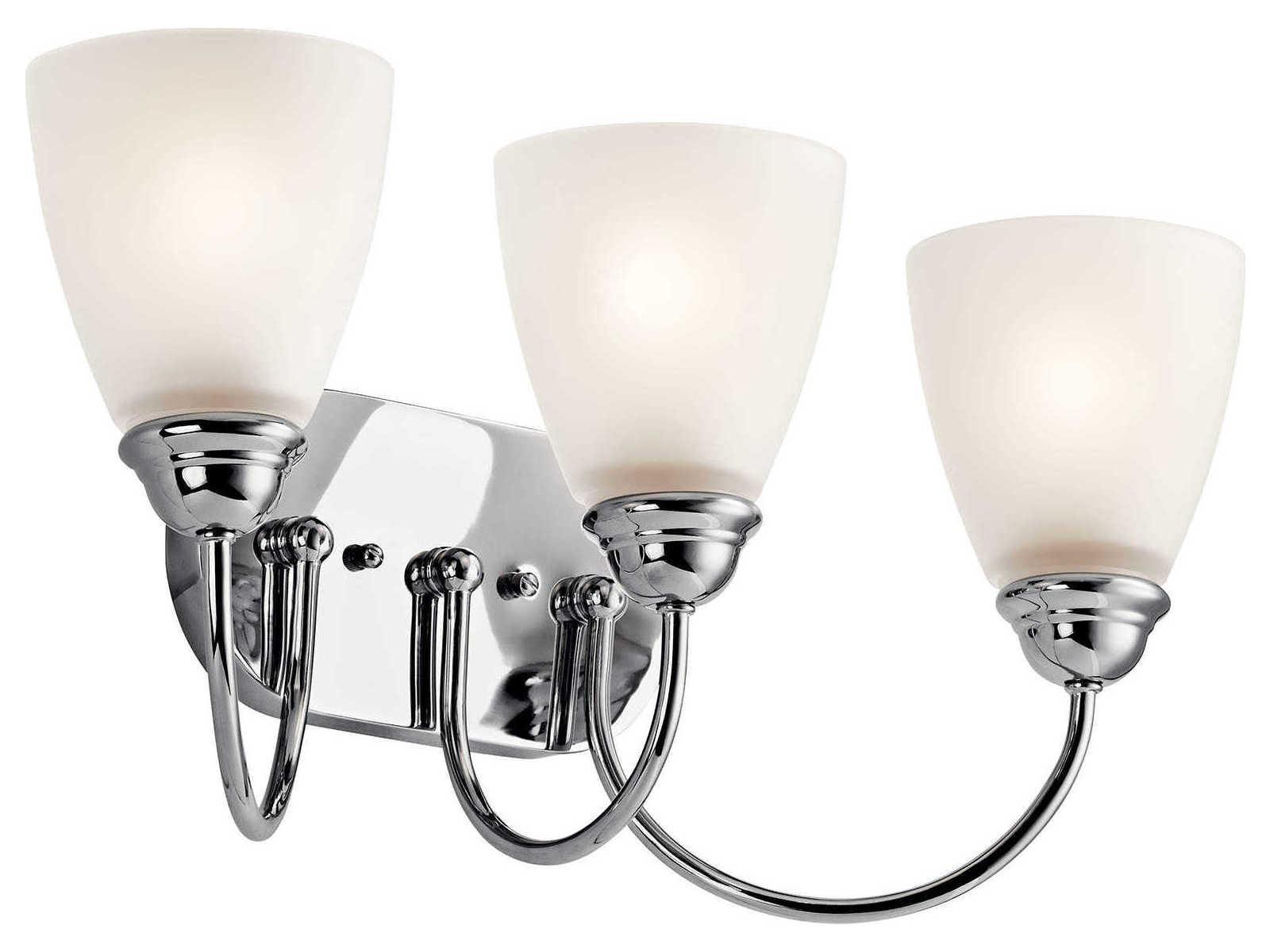 Kichler Jolie 3-Light Chrome Glass Vanity Light | 45639CH | PatioLiving
