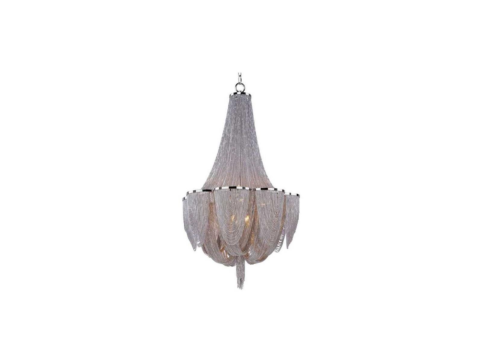 Maxim Lighting Chantilly 1-Light Polished Nickel Empire Chandelier