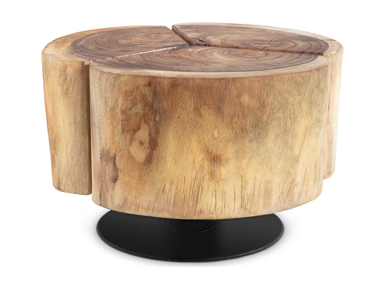 Phillips Collection Clover Round Wood Natural Coffee Table