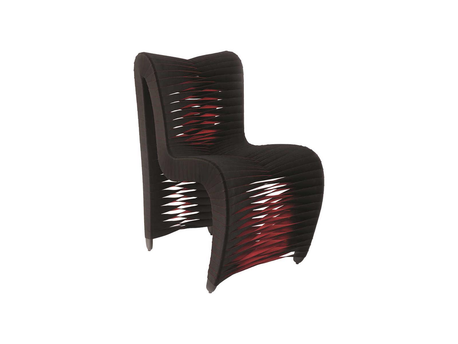 Phillips Collection Seat Belt Black Upholstered Side Dining Chair