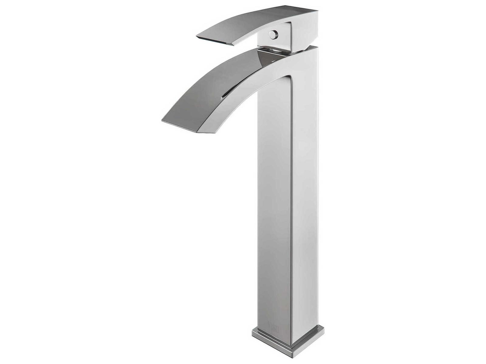 Vigo Duris Chrome 1-Handle Vessel Waterfall Bathroom Faucet