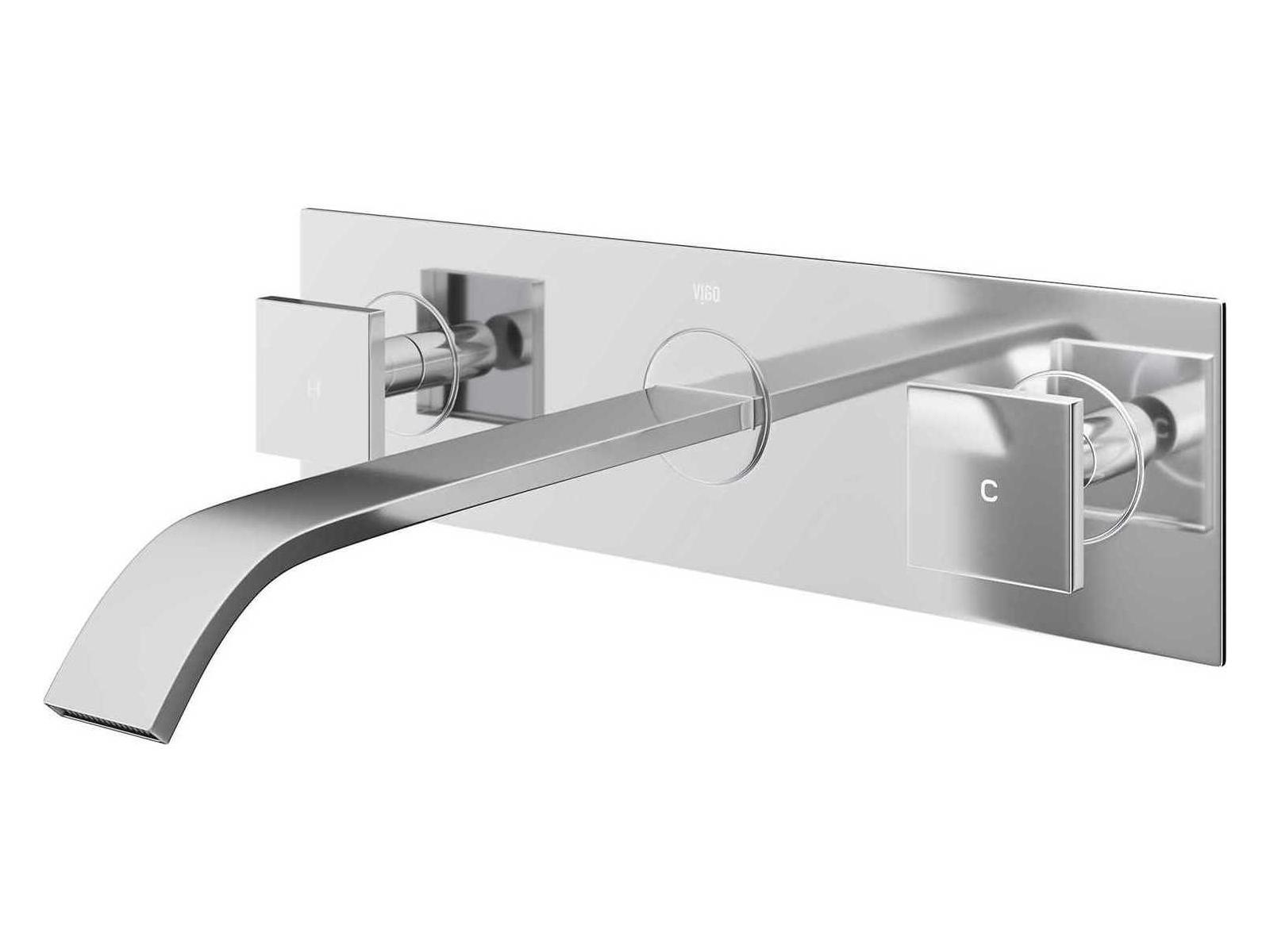 Vigo Titus Chrome 2-Handle Wall-Mount Bathroom Faucet