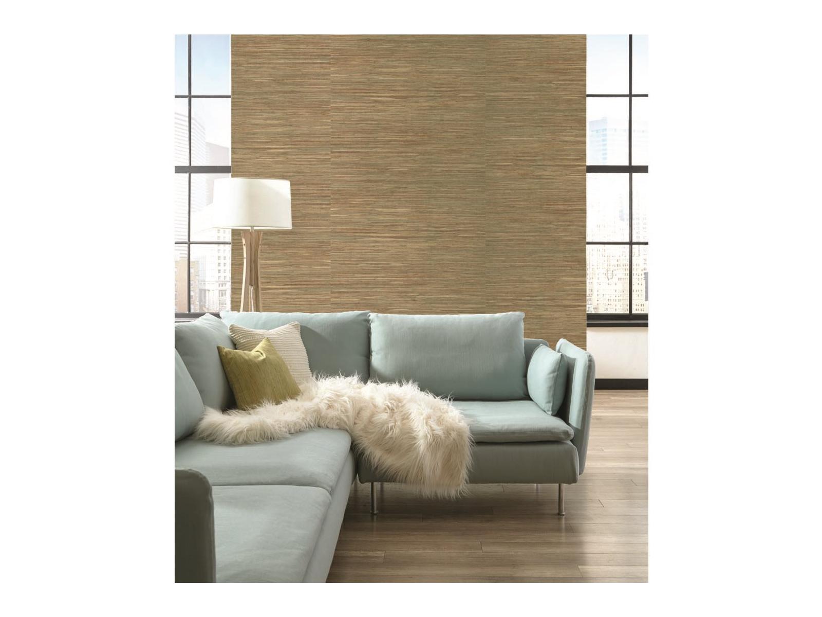 York Wallcoverings Grasscloth Resource Library Greens Raw Jute Wallpaper