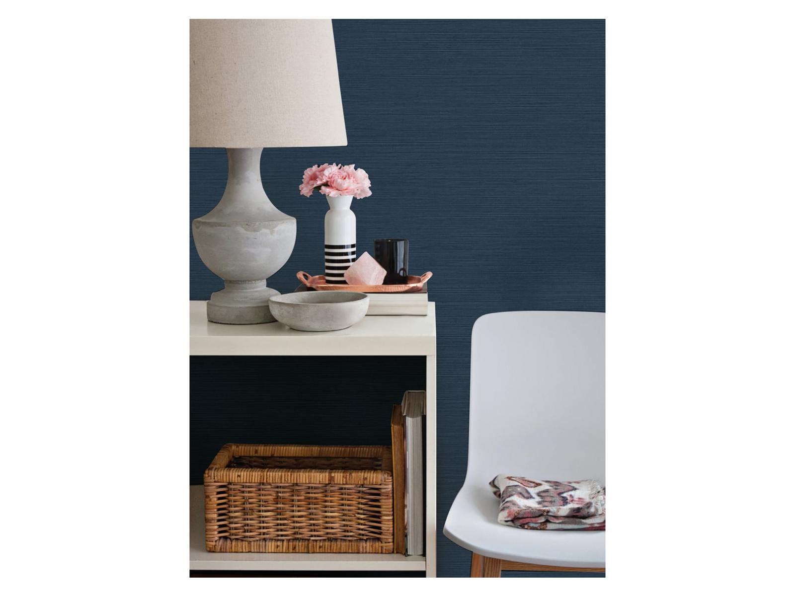 York Wallcoverings Grasscloth Resource Library Navy Shining Sisal Wallpaper