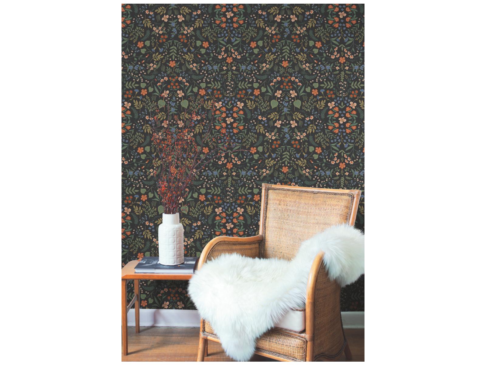 York Wallcoverings Black Wildwood Wallpaper