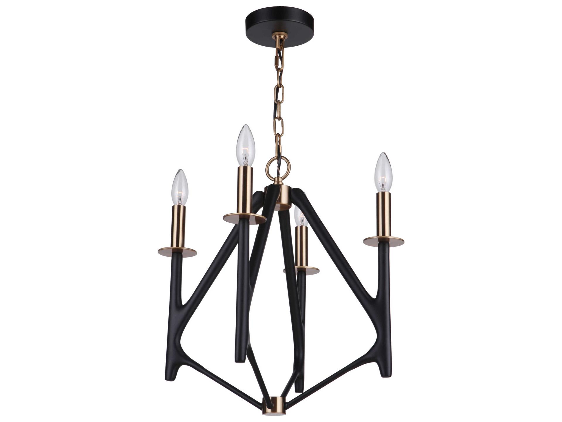 Craftmade The Reserve 4-Light Flat Black Painted Nickel Chandelier