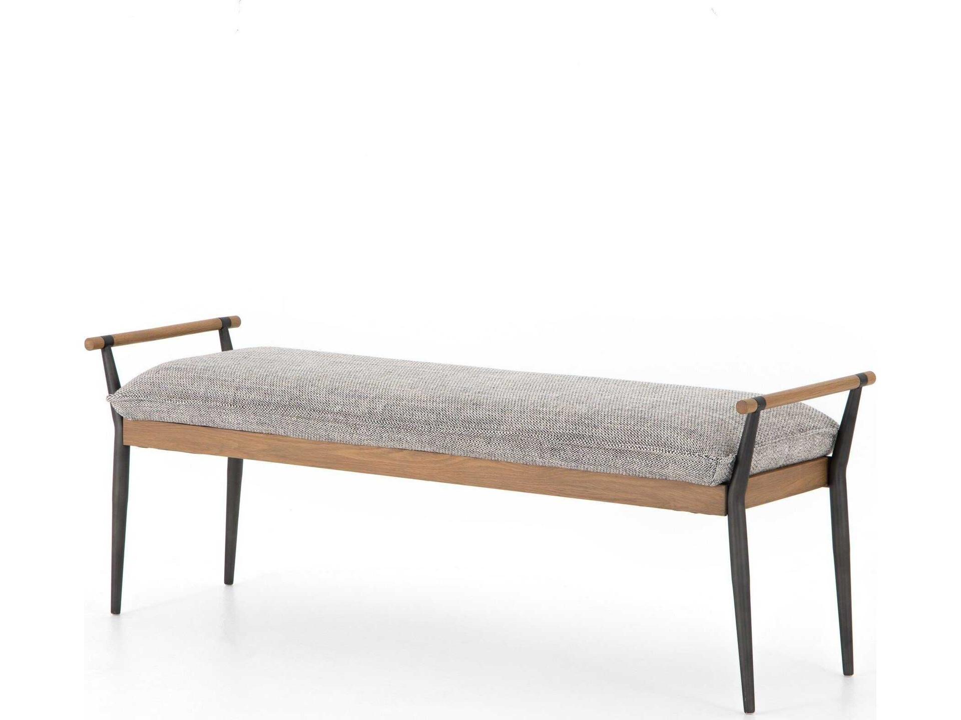 Four Hands Grayson Gray Upholstered Accent Bench