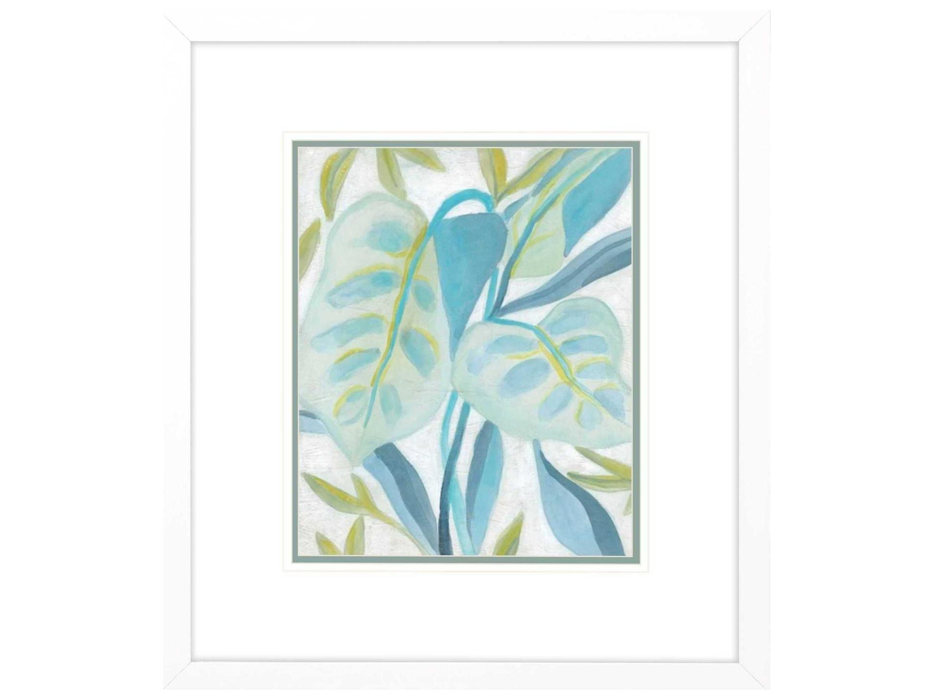 Paragon Aqua Tropical Leaves-II Wall Art